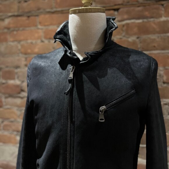 EMPRESA Italian Shearling Leather Jacket - Picture 3 of 11